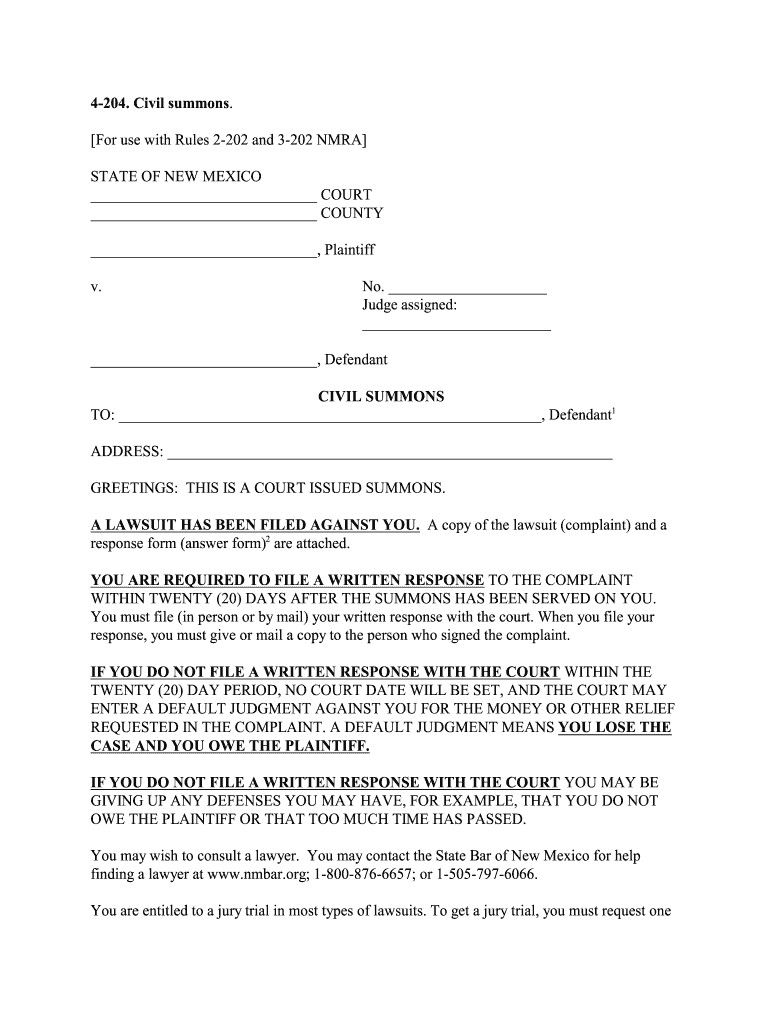 New Mexico District Court Self Help Guide NM Courts  Form