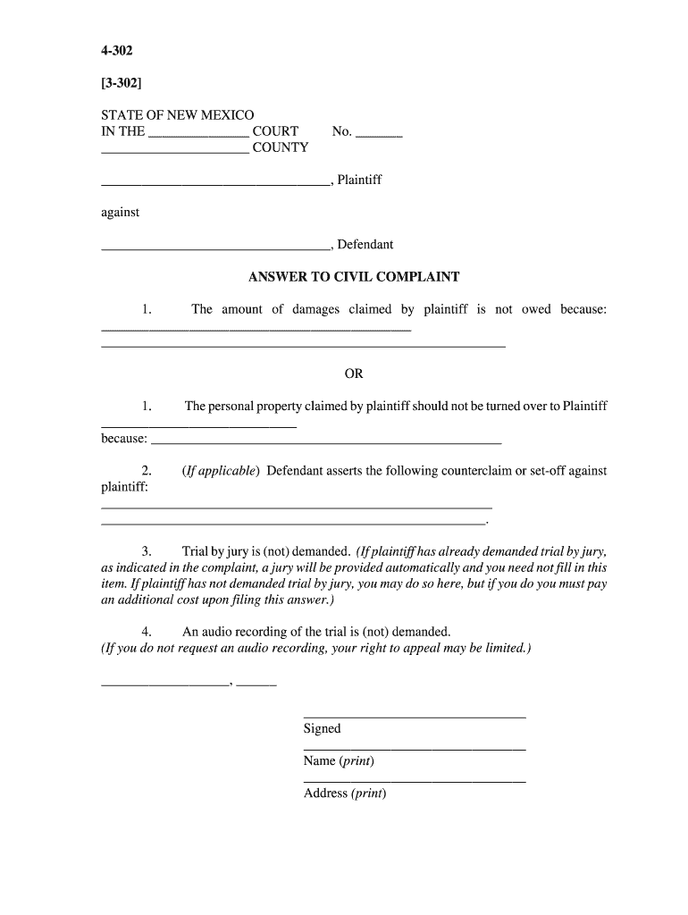 State of New Mexico NM Courts Home  Form