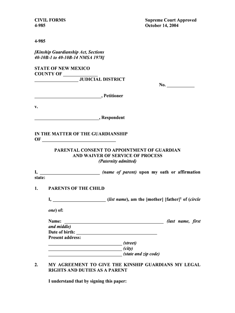 New Mexico District Court Self Help Guide State of New Mexico  Form