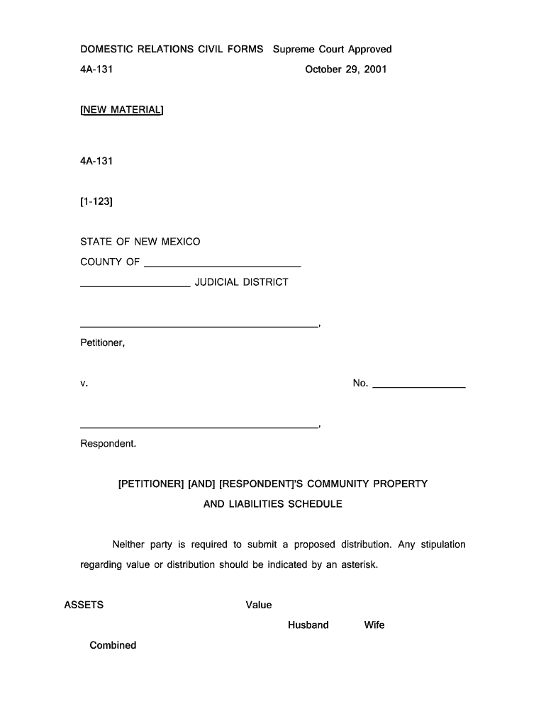 DOMESTIC RELATIONS CIVIL FORMS Supreme Court Approved