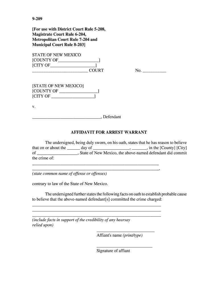 For Use with District Court Rule 5 208,  Form