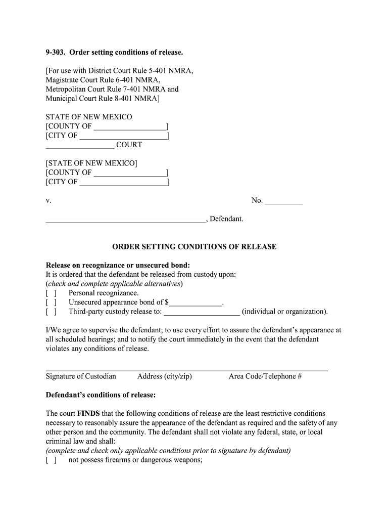 Fillable Online for Use with District Court Rule 5 401 NMRA  Form