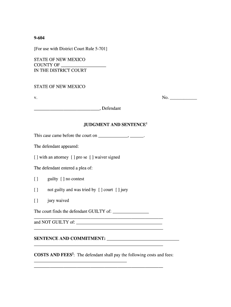 For Use with District Court Rule 5 701  Form