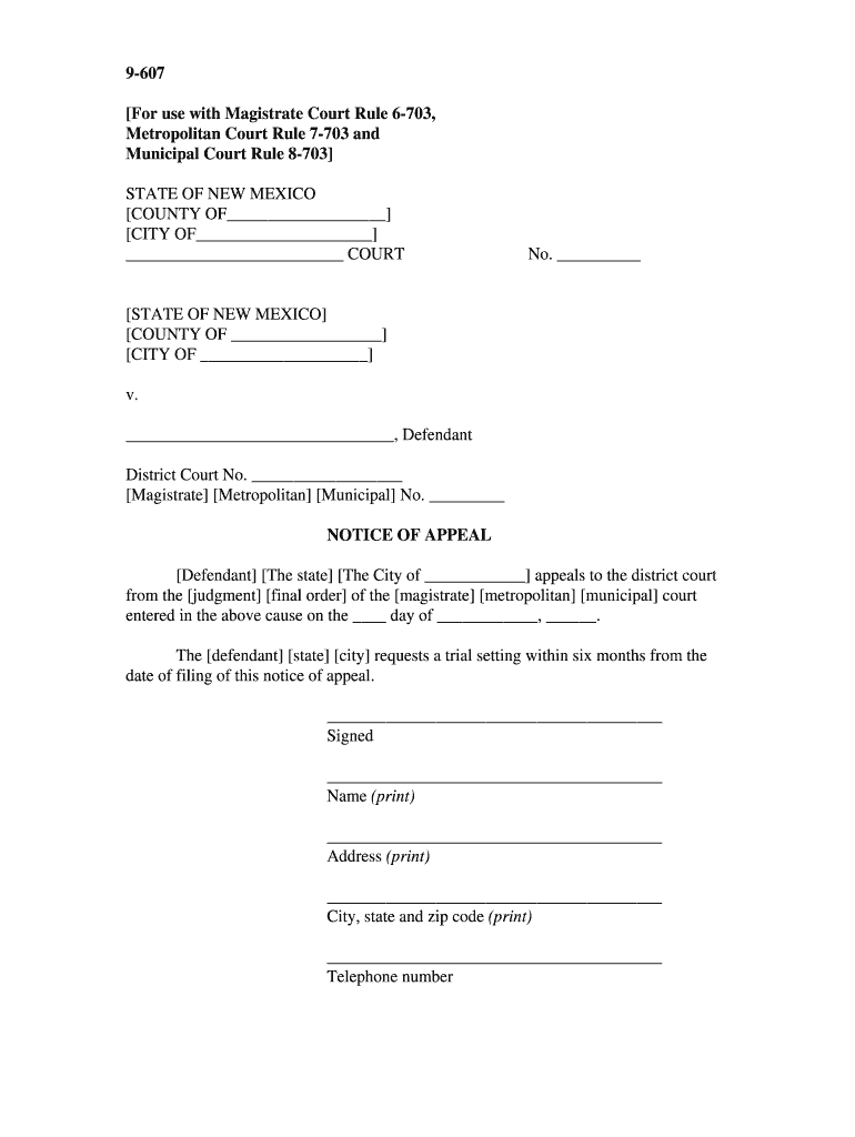 Fillable Online Nmsupremecourt Nmcourts 9608 for Use with  Form
