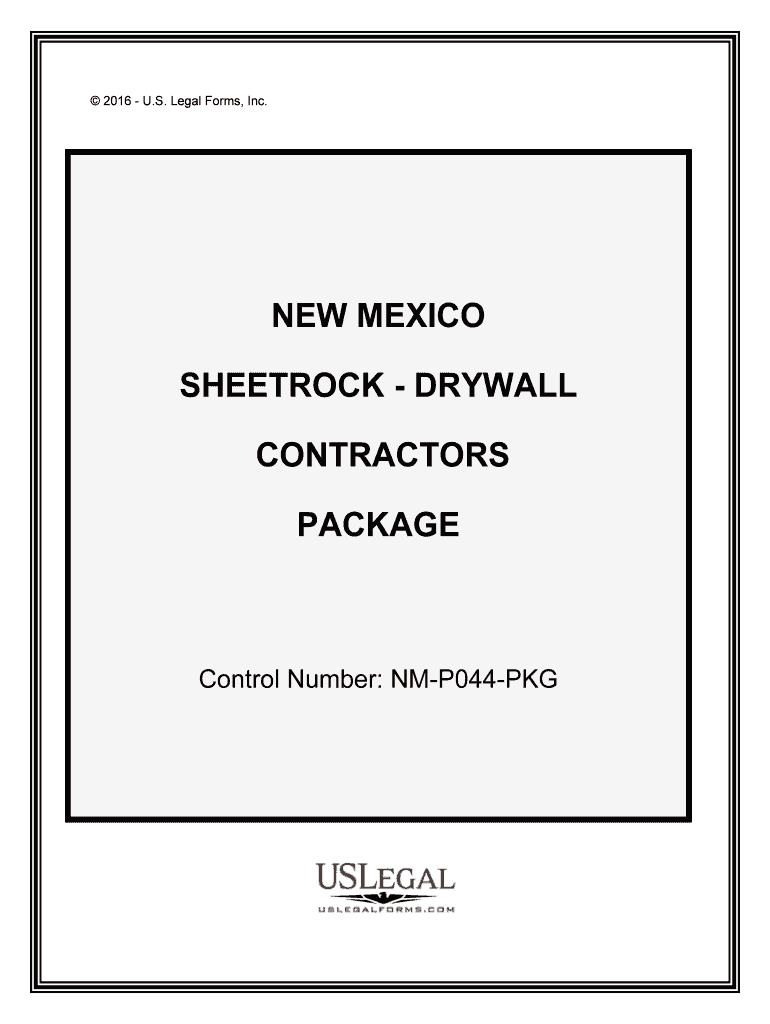 Control Number NM P044 PKG  Form