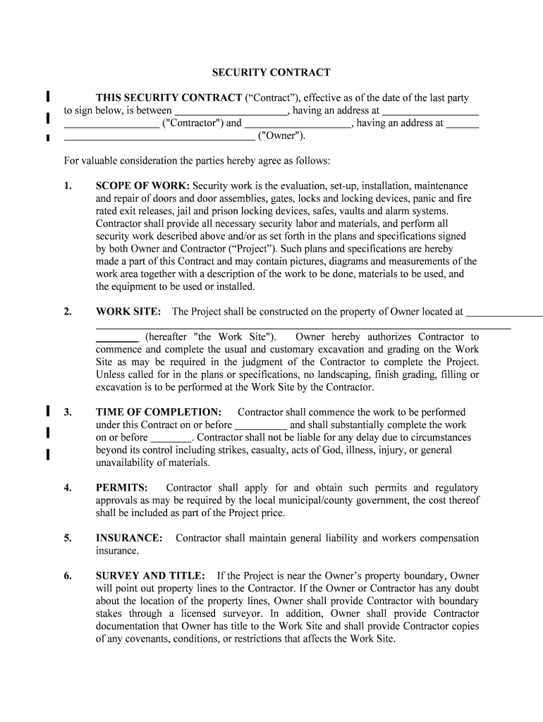 The Equipment to Be Used or Installed  Form