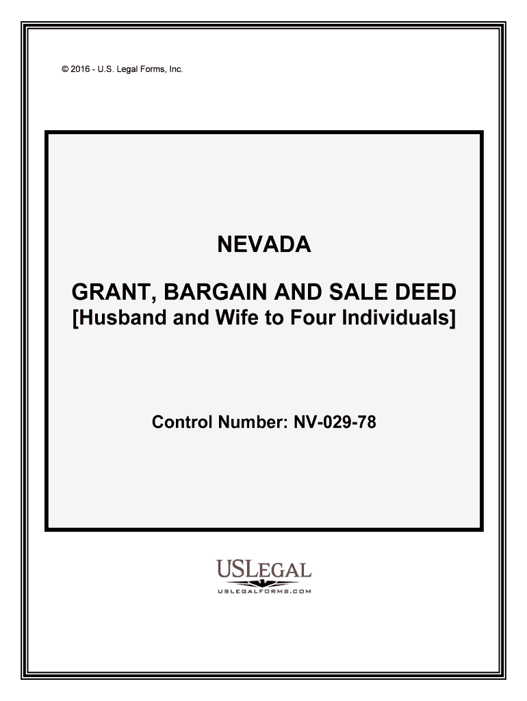 Sample Grant Bargain and Sale Deed Nevada Fill Online  Form