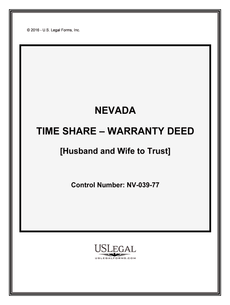 TIME SHARE WARRANTY DEED  Form