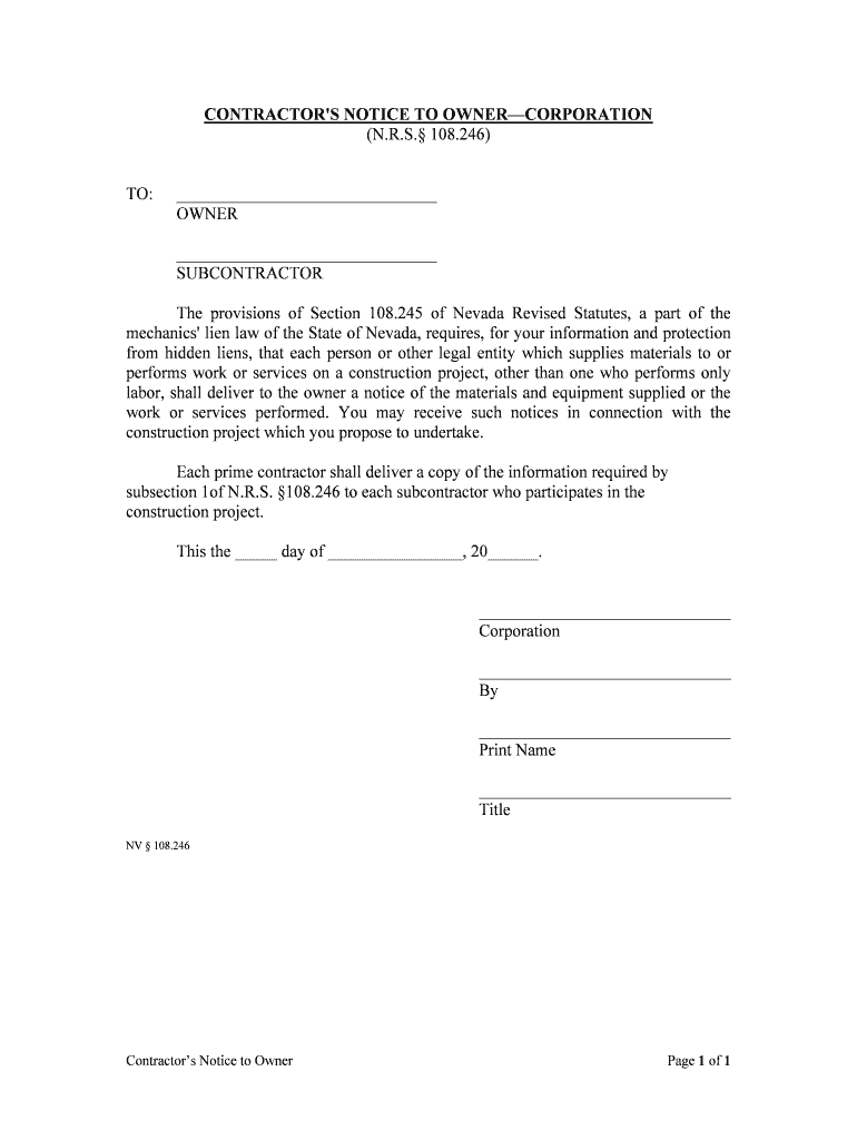 Nevada Mechanics Lien Law in Construction FAQs, Forms