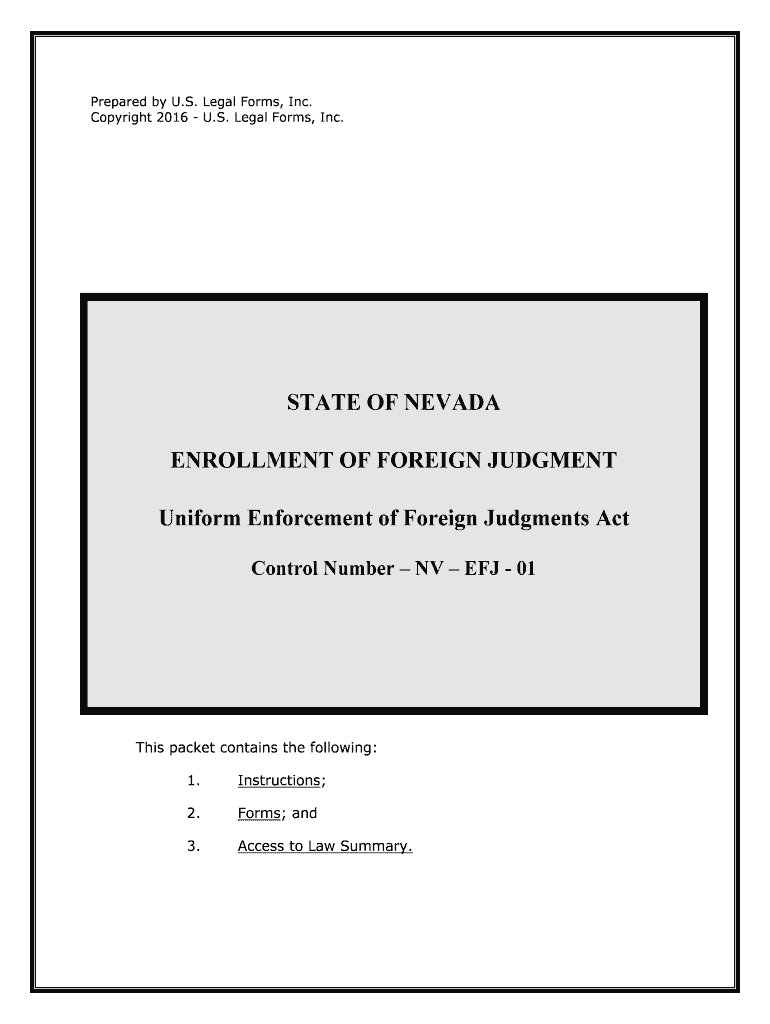 Control Number NV EFJ 01  Form