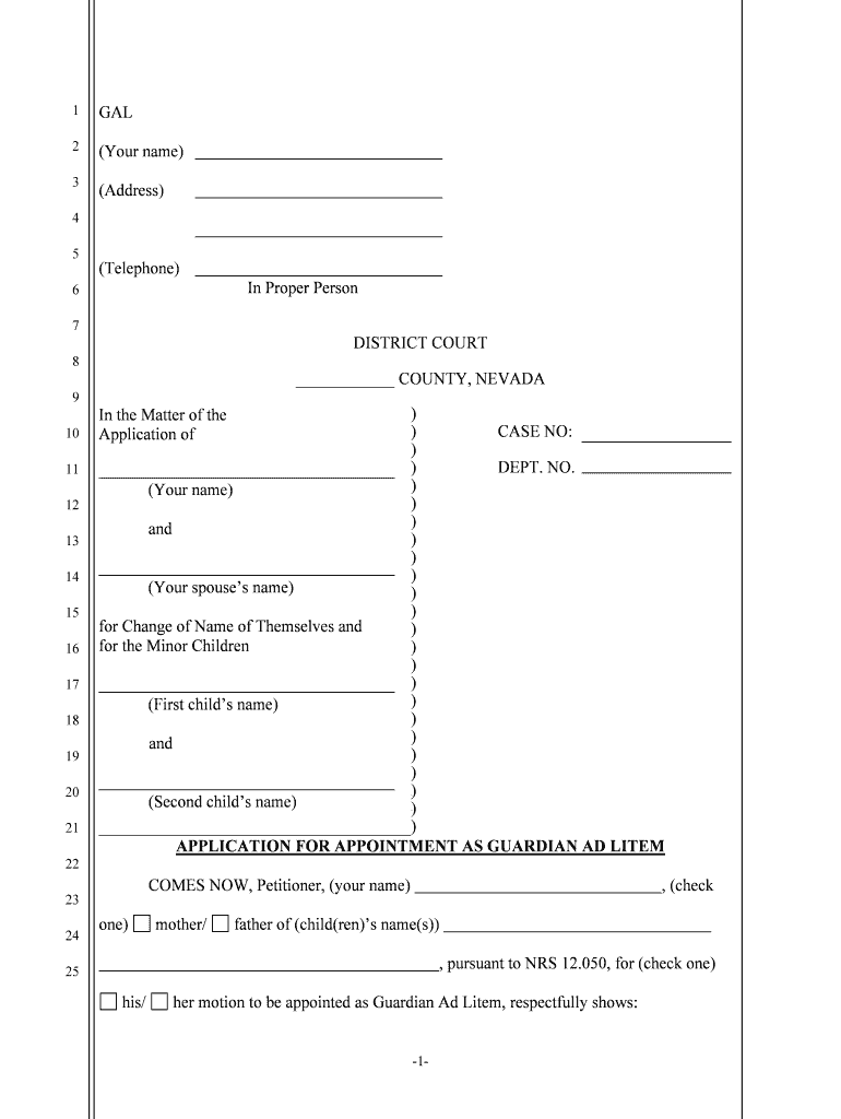 District Court Petition to Seal Records Clark County  Form