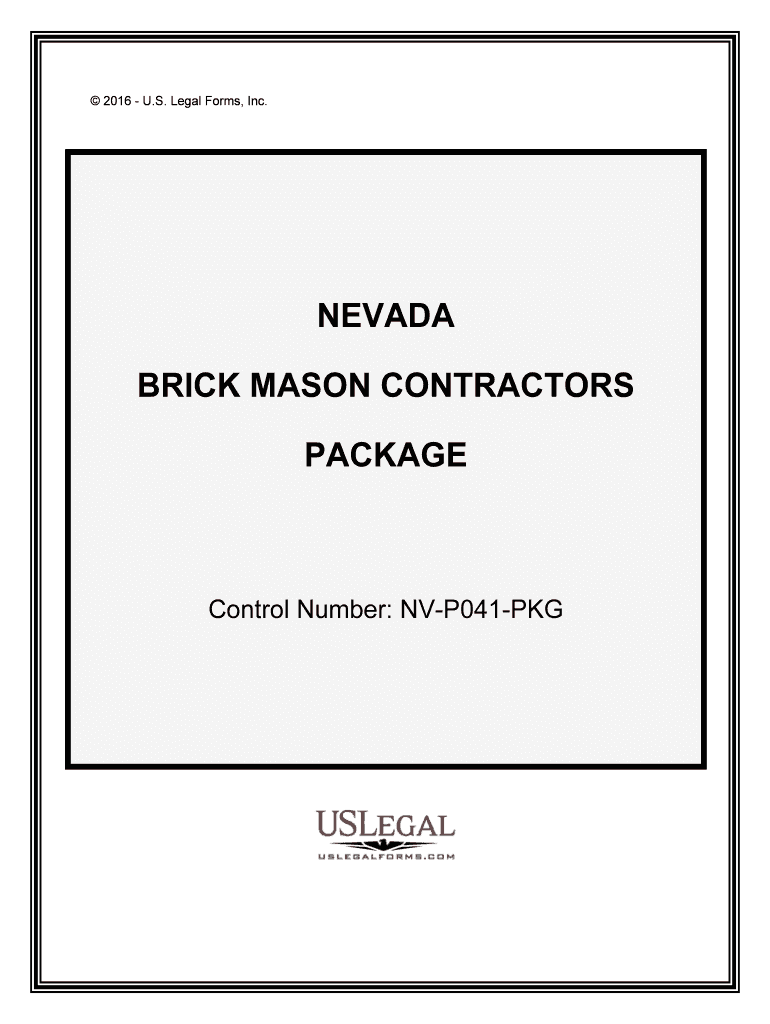 Control Number NV P041 PKG  Form