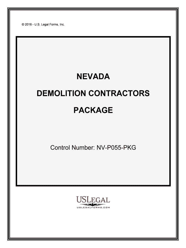 Control Number NV P055 PKG  Form