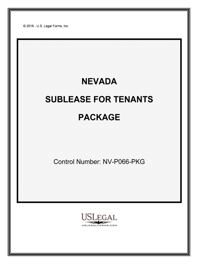 Control Number NV P066 PKG  Form