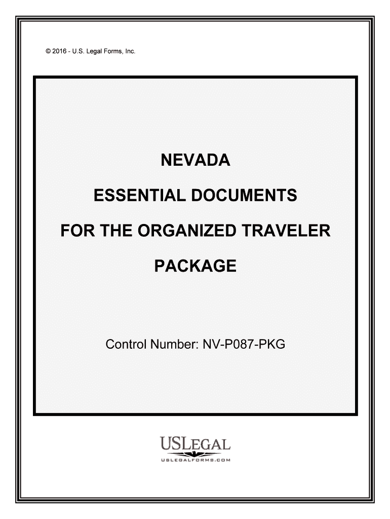 Control Number NV P087 PKG  Form
