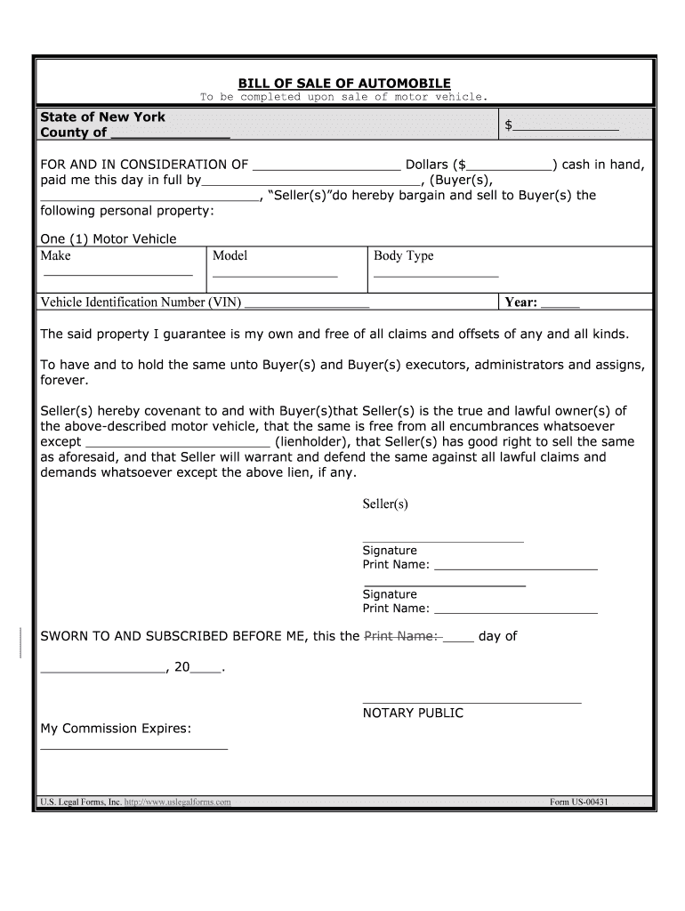 Car Bill of Sale Vehicle DMV Bill of Sale Form PDF