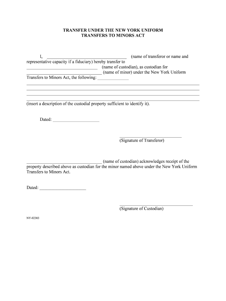 Affidavit a 1 for Designation of Custodian and Custodian's  Form