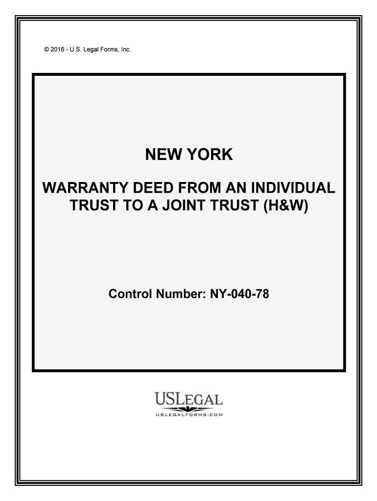 WARRANTY DEED from an INDIVIDUAL  Form