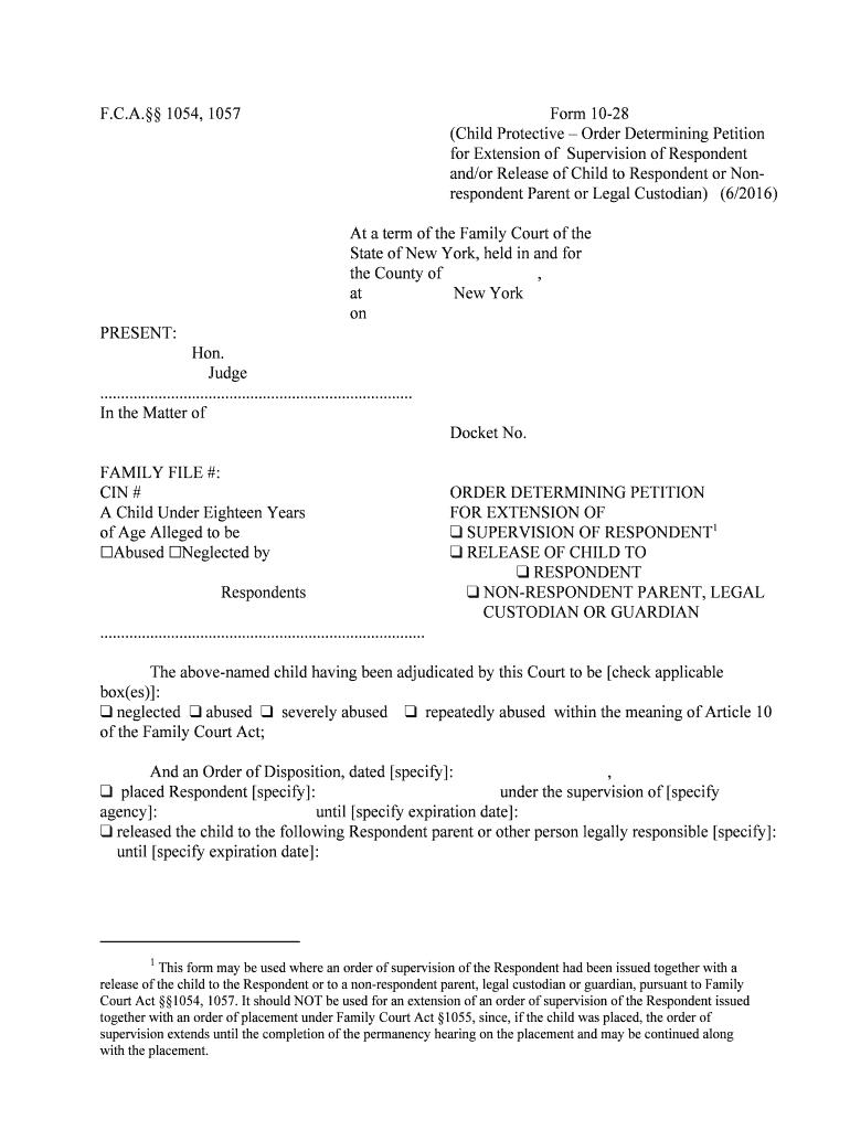 Family Court Advisory New York State Unified Court  Form