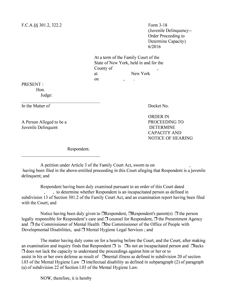 Fillable Online Nycourts Form 3 18 Nycourts Fax Email Print