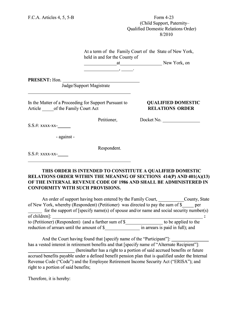 Articles 4, 5, 5 B  Form