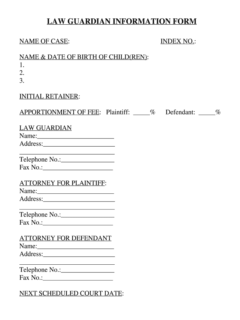 NAME &amp; DATE of BIRTH of CHILDREN  Form