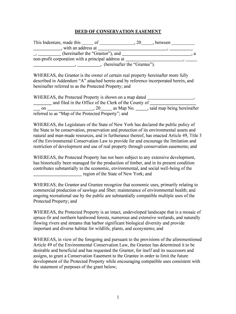 THIS DEED of AGRICULTURAL CONSERVATION EASEMENT, Made This  Form