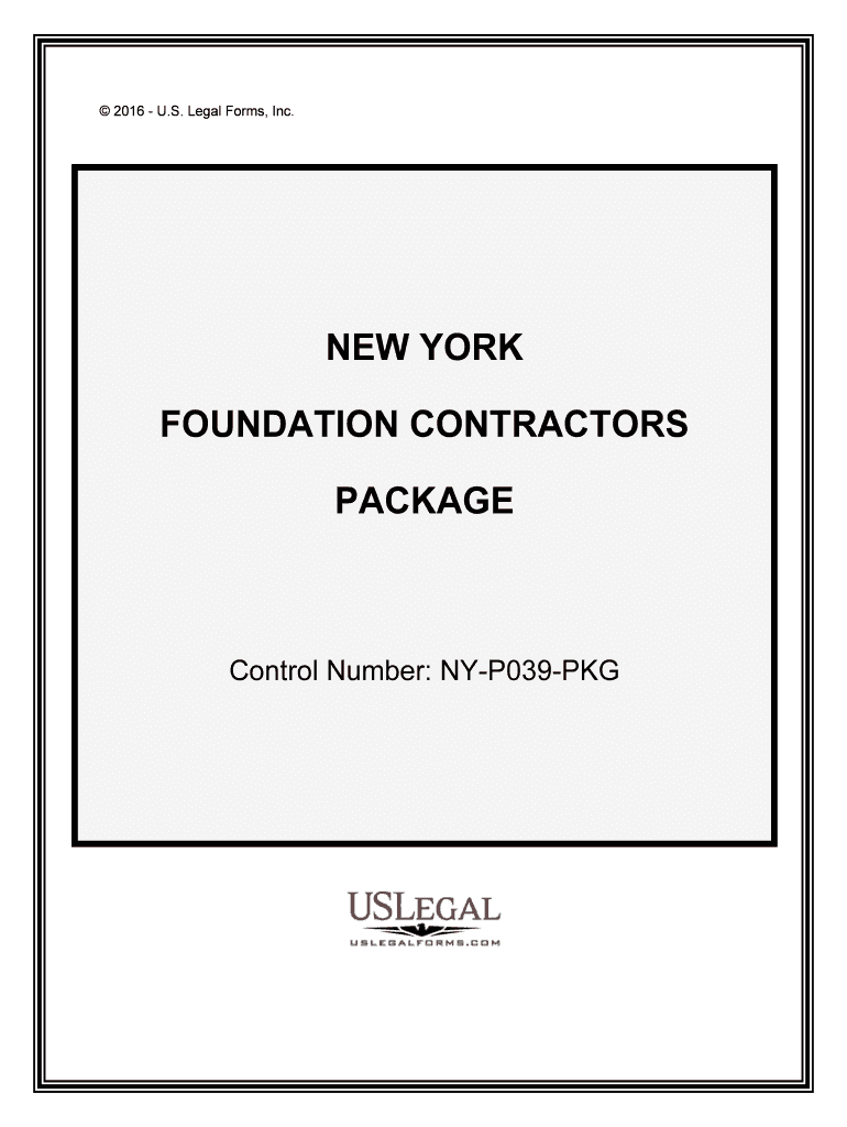 Control Number NY P039 PKG  Form