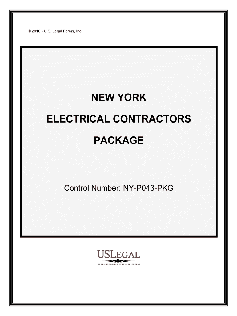 Control Number NY P043 PKG  Form