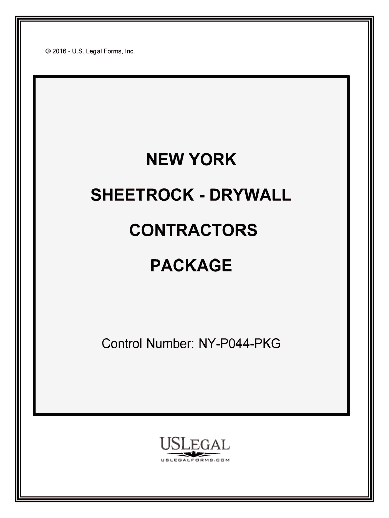 Control Number NY P044 PKG  Form