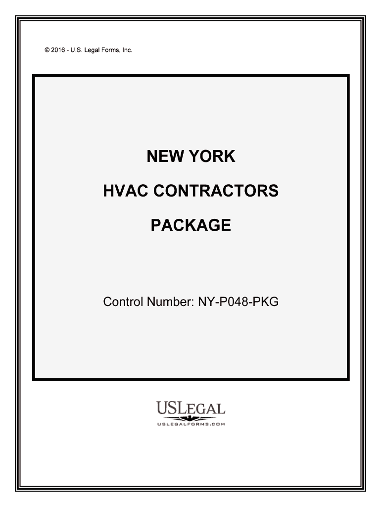 Control Number NY P048 PKG  Form