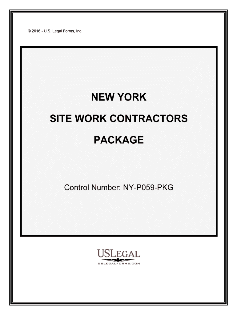 Control Number NY P059 PKG  Form