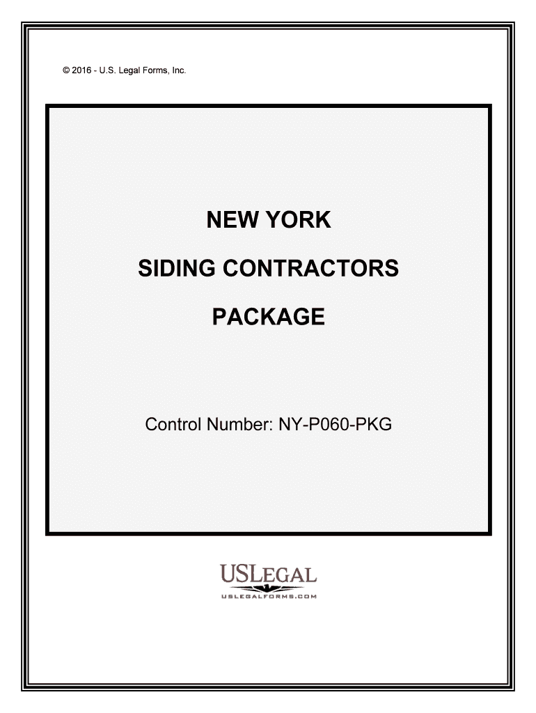 Control Number NY P060 PKG  Form