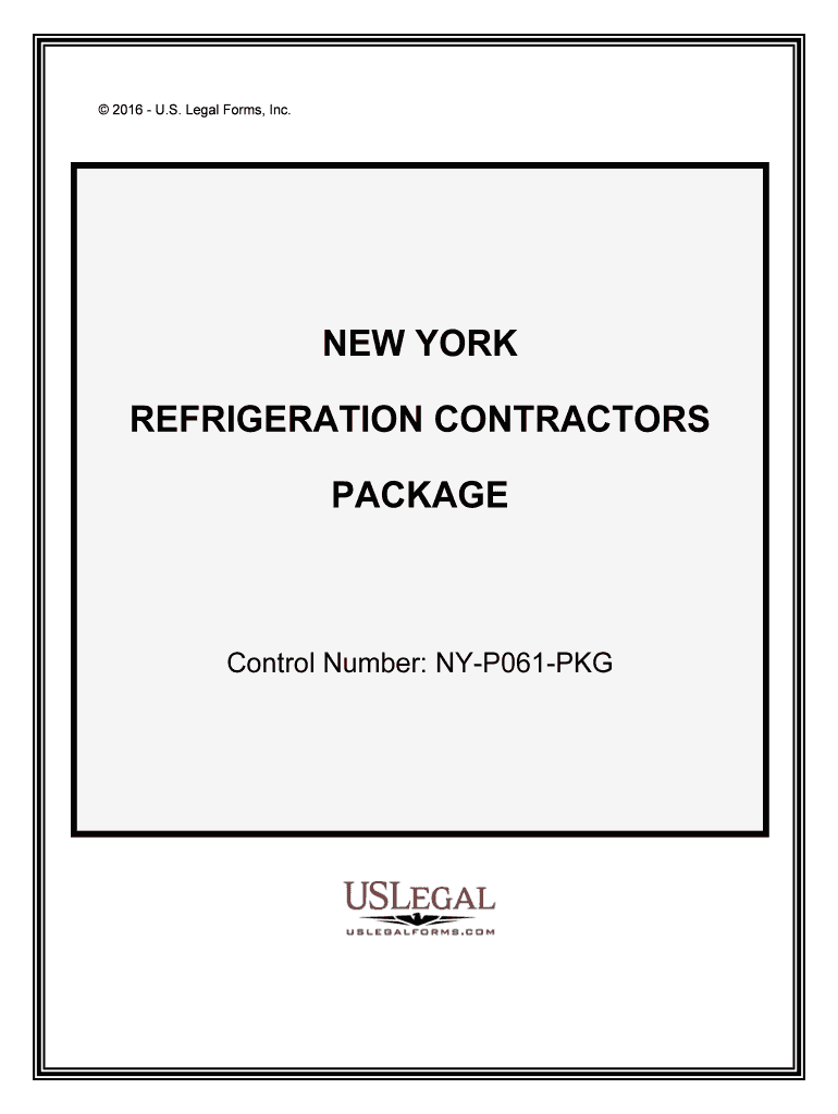 Control Number NY P061 PKG  Form