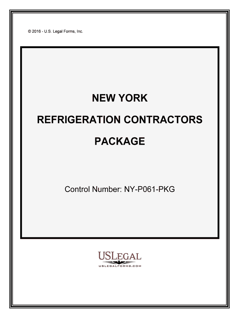 Control Number NY P061 PKG Form