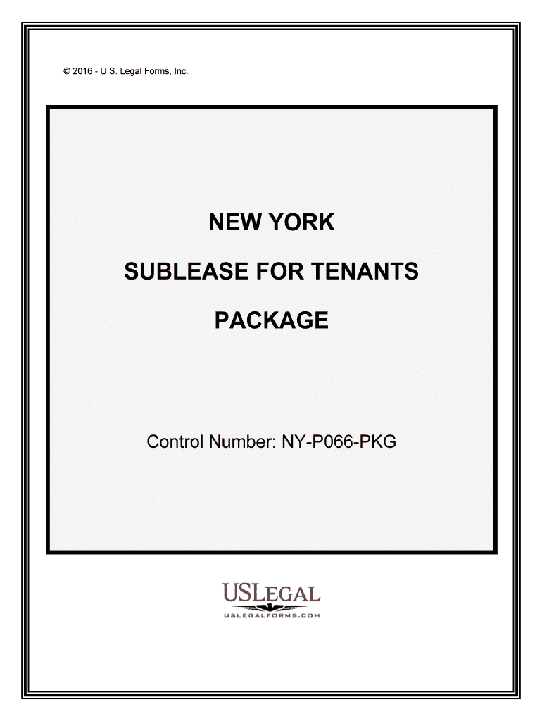 Control Number NY P066 PKG  Form