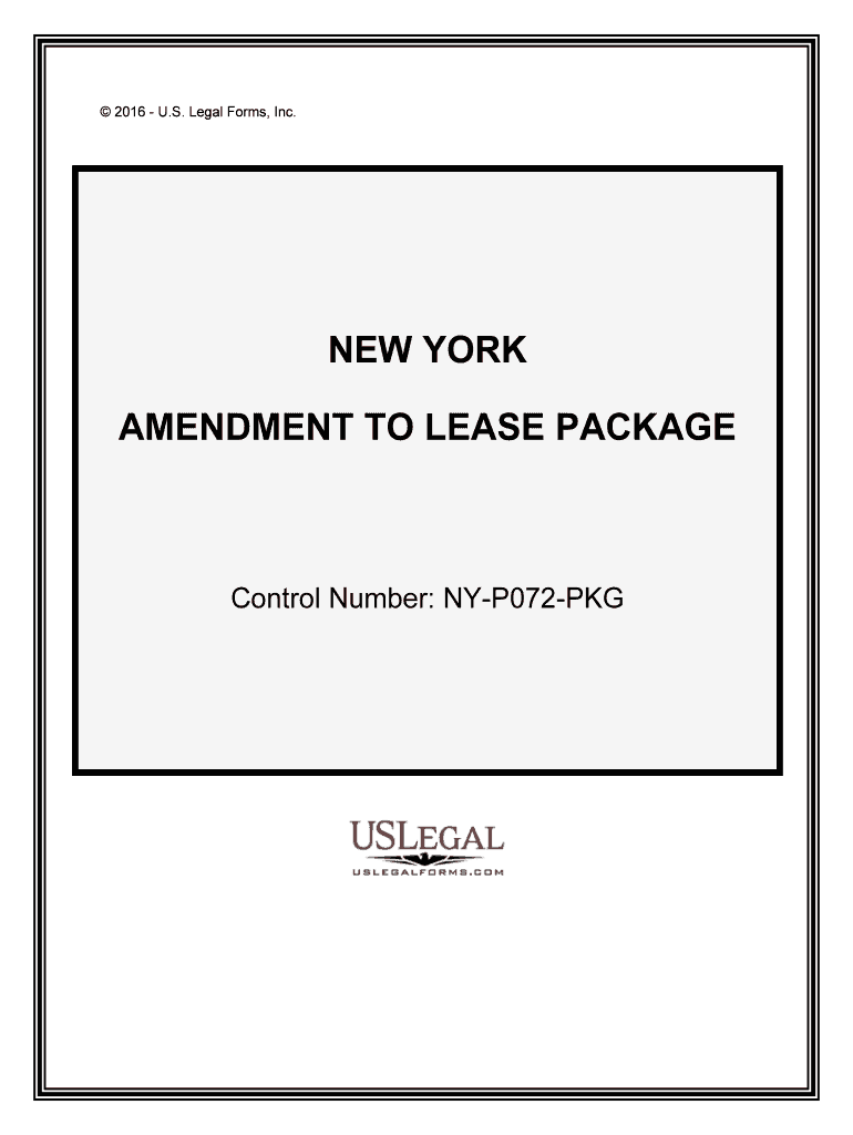 Control Number NY P072 PKG  Form