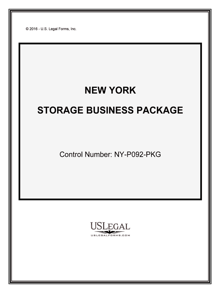 Control Number NY P092 PKG  Form