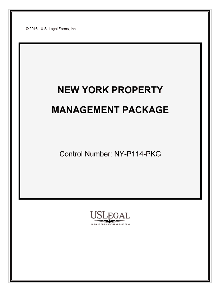 Control Number NY P114 PKG  Form