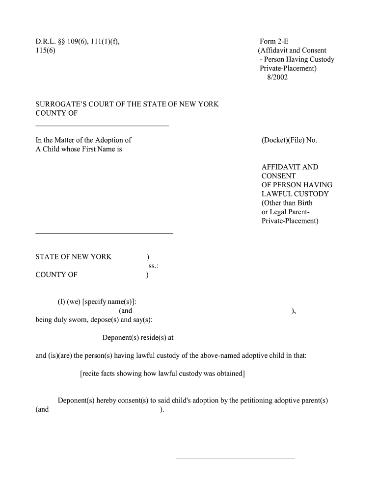 Affidavit and Consent  Form