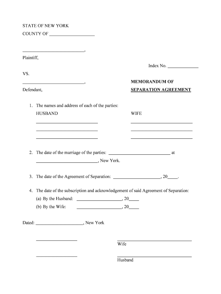 STATE of NEW YORK COUNTY of SUPREME COURT , Vs  Form