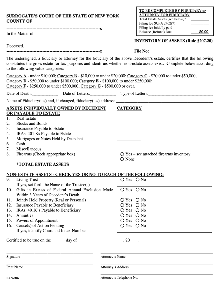 Surrogate's Court of the State of New York County of  Form