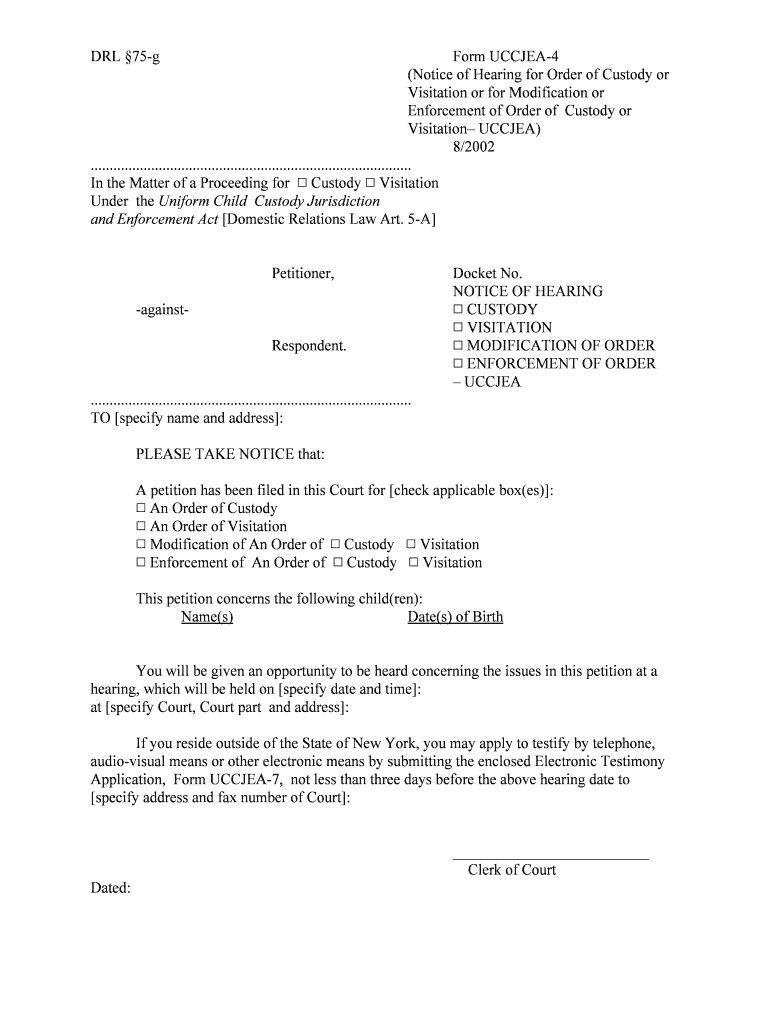 DRL 75 G  Form