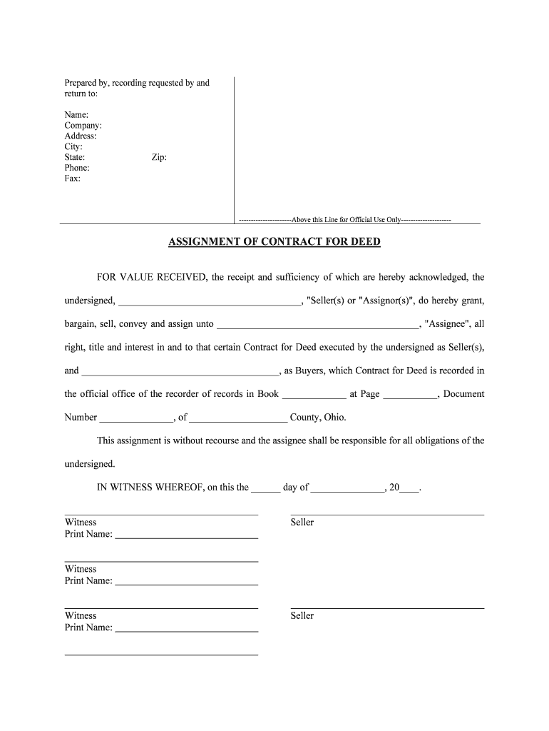 Number , of County, Ohio  Form
