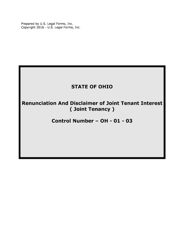 Joint Tenancy  Form