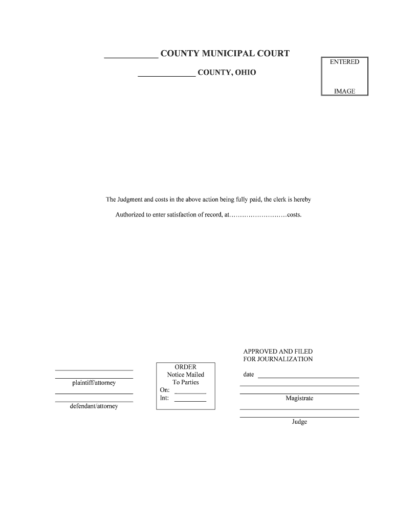 COUNTY MUNICIPAL COURT  Form