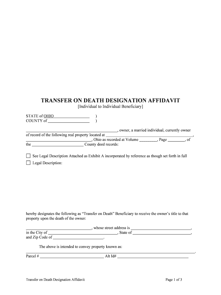 Lawriter ORC 5302 22 Transfer on Death Deed Form Ohio