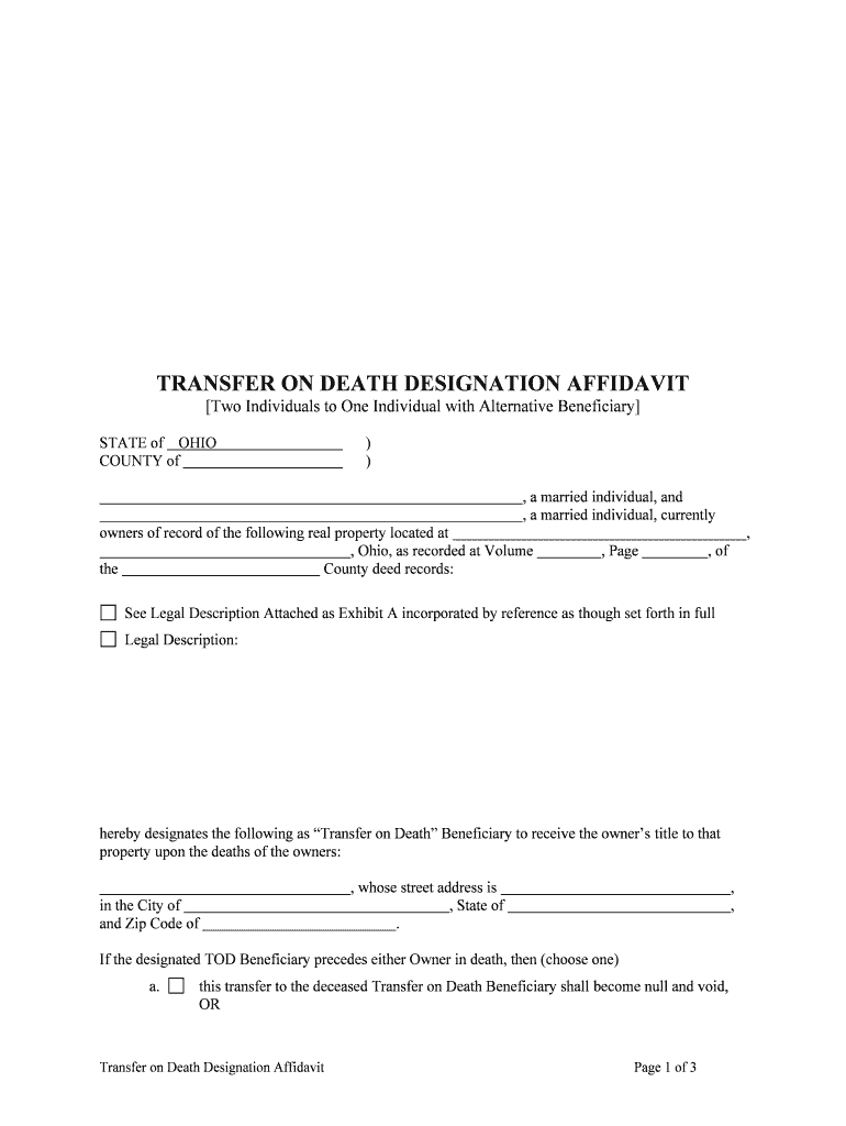 Two Individuals to One Individual with Alternative Beneficiary  Form