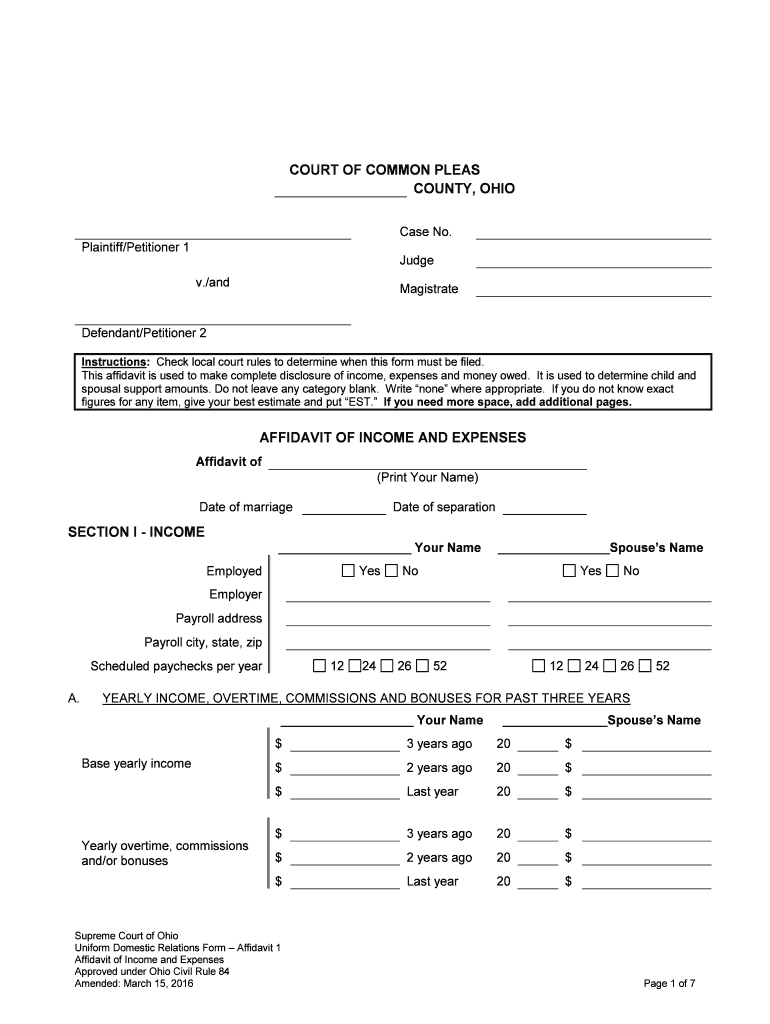 Common Pleas Court of Guernsey County, Ohio Local Rules  Form