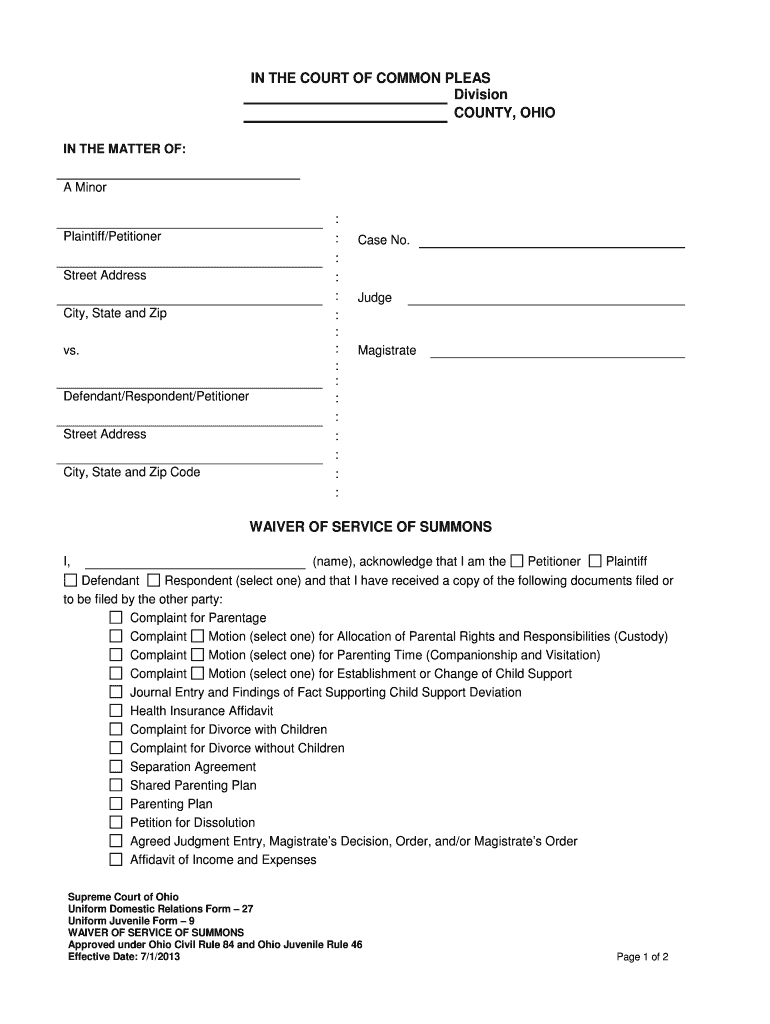 Non Agreed Motion to Modify Custody Southeastern Ohio  Form